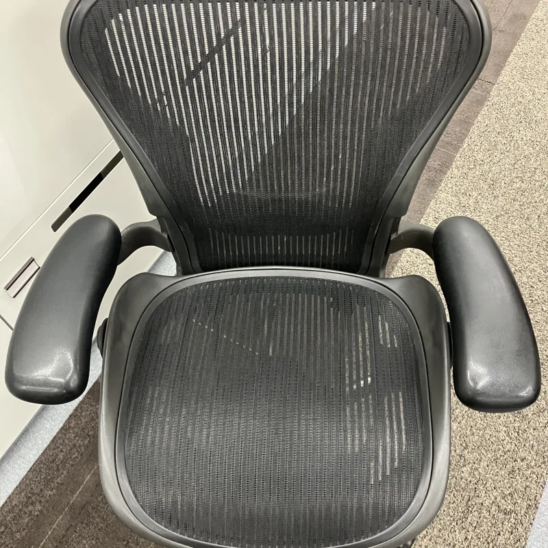 東京都港区 Herman Miller Aeron メッシュチェアのオフィスチェアクリーニング後（主な汚れ: 埃）