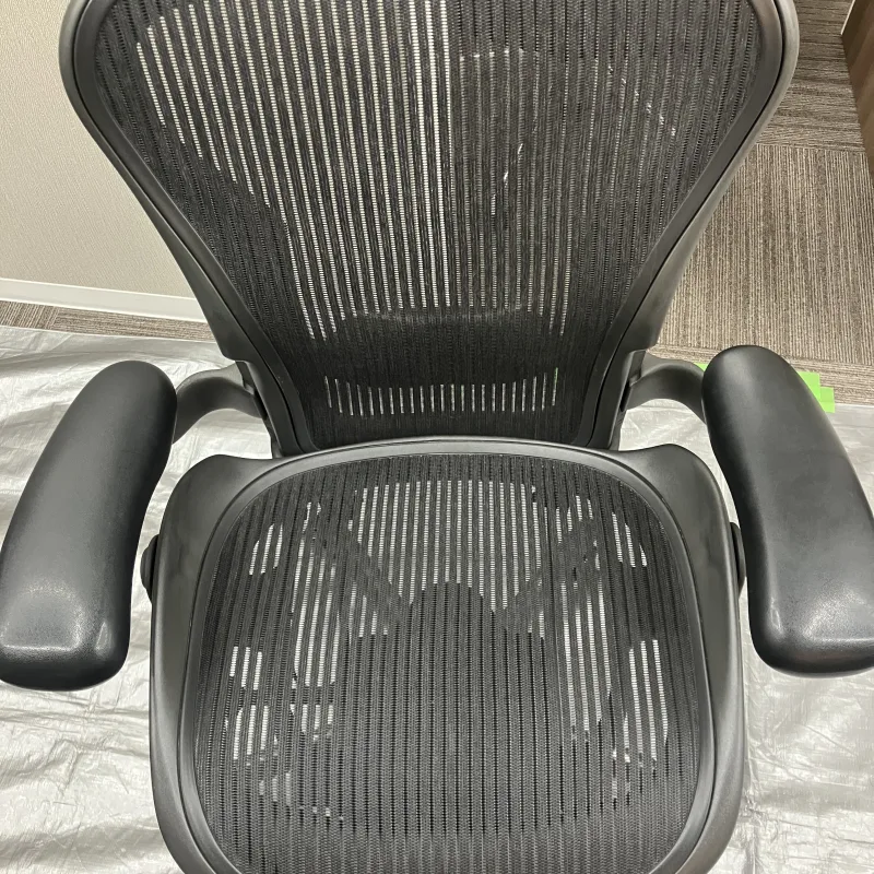 Aeronメッシュチェアの埃を短時間で洗浄 の before 画像