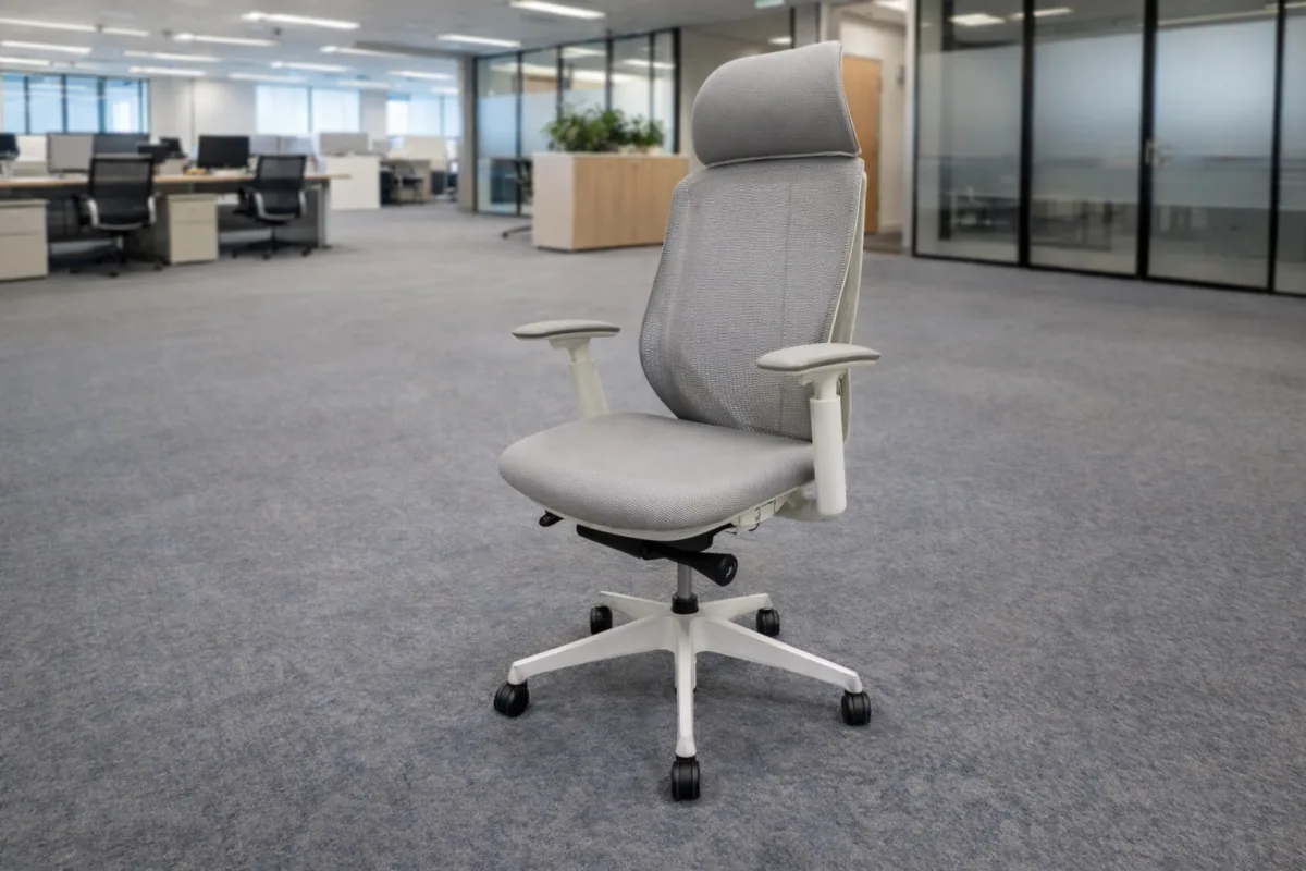 OAチェア　ホワイト/グレーフレーム